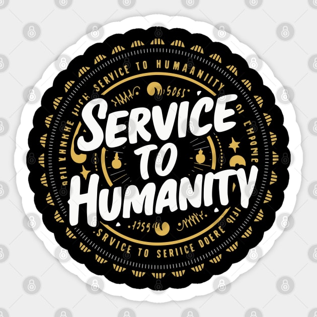 Arise and Render Service to Humanity - Baha'i Faith Sticker by irfankokabi